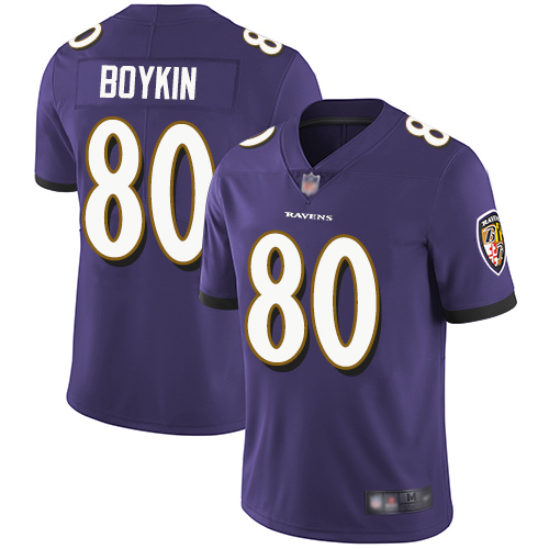 Baltimore Ravens Limited Purple Men Miles Boykin Home Jersey NFL Football 80 Vapor Untouchable